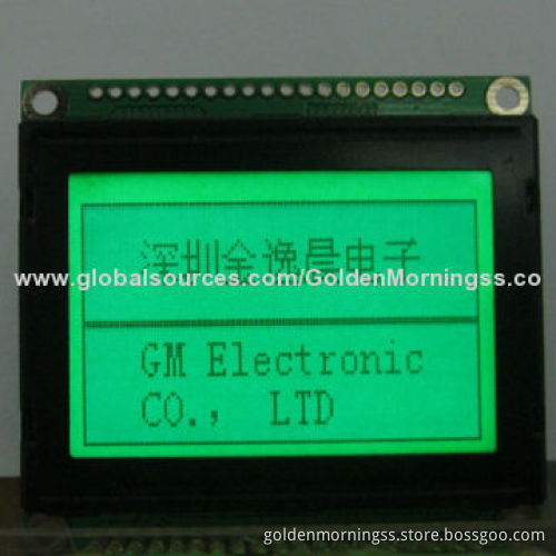 128x64 Dots Graphic LCD display Module, STN Positive, Location Hole